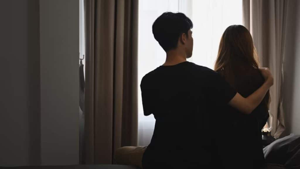 Man opening up emotionally during an intimate conversation