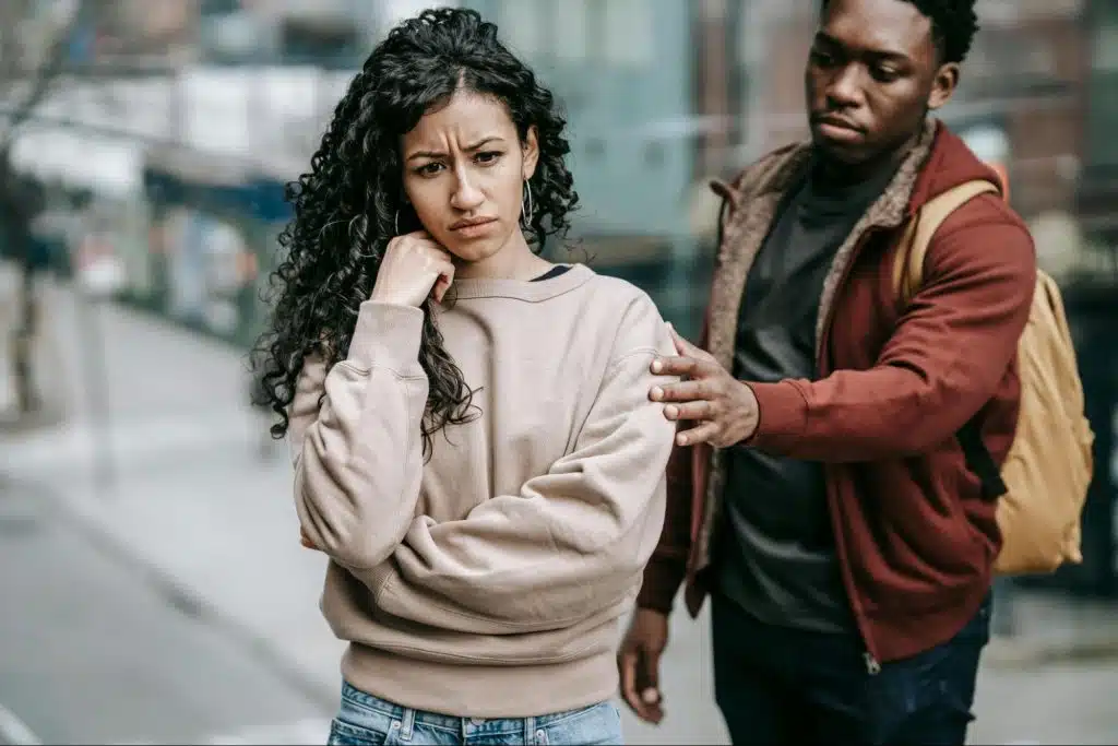 Couple having a  conflict