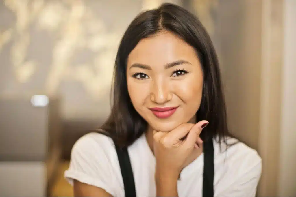 Woman smiling