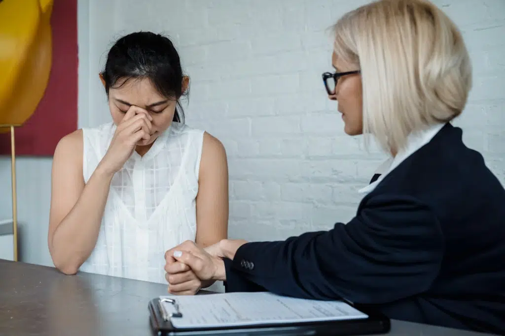Young Woman Talking to a Therapist