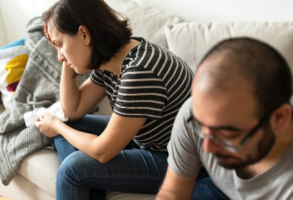 couple disagreement home