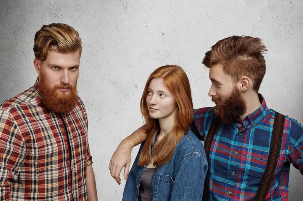 Love triangle between two men and woman