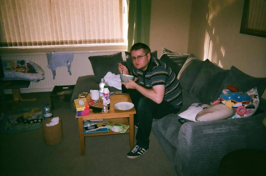A man at the living room