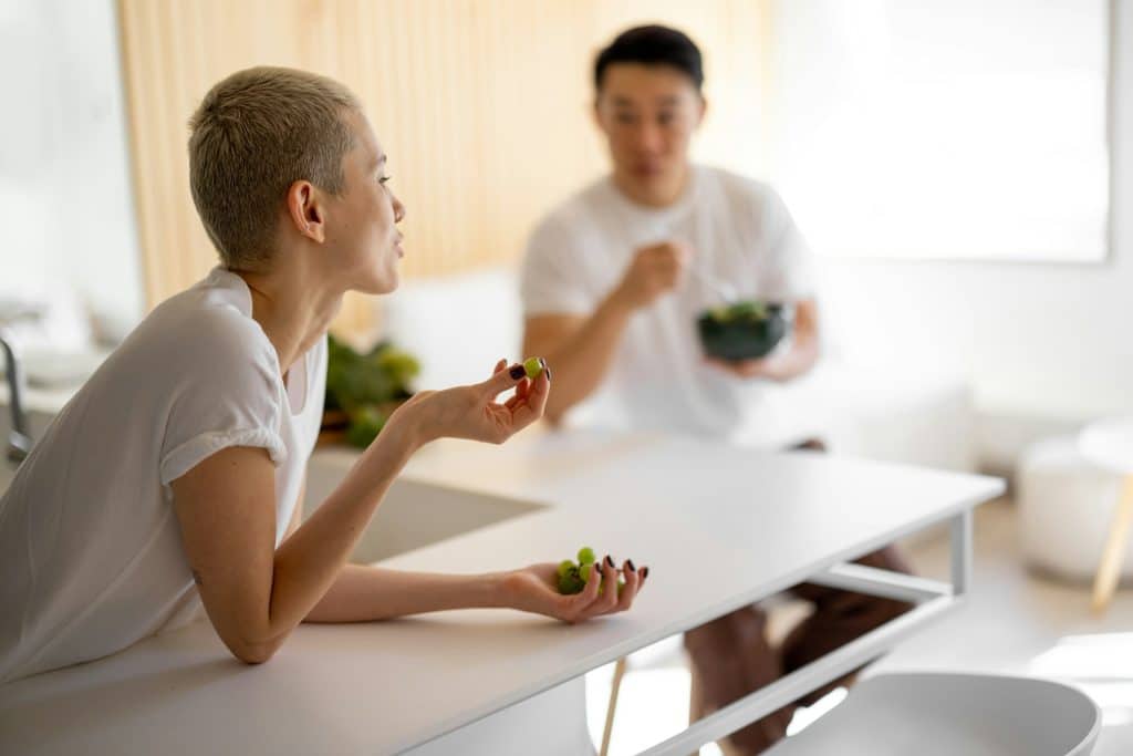 supportive couple indoors