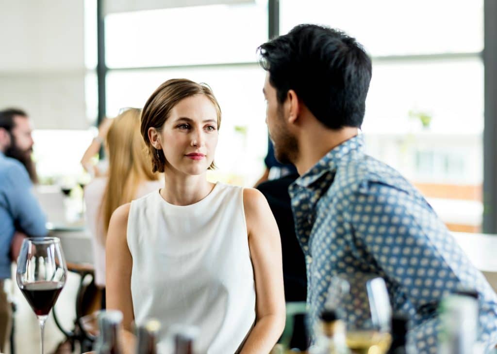 couple talking