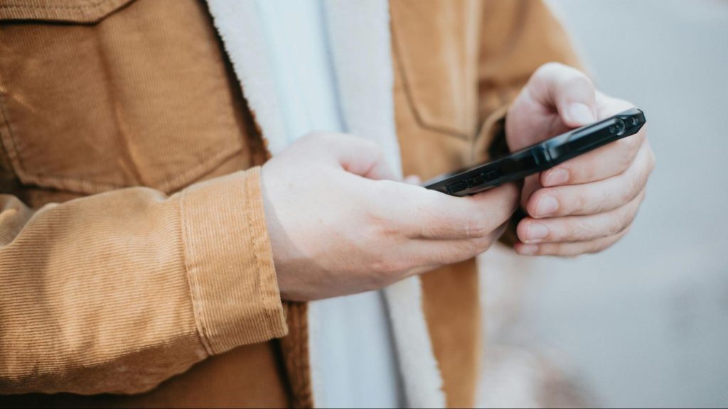 A man using a phone