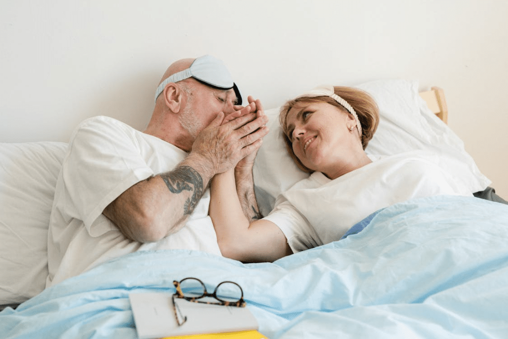 A couple in bed