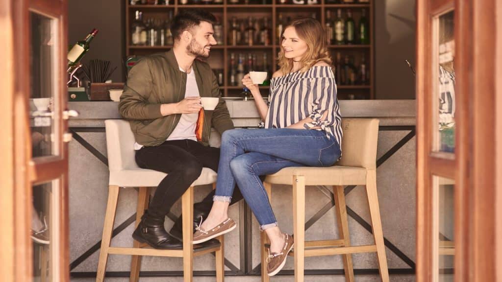 Two people on a first date
