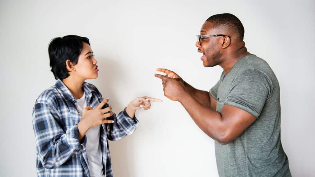 A couple having an argument.