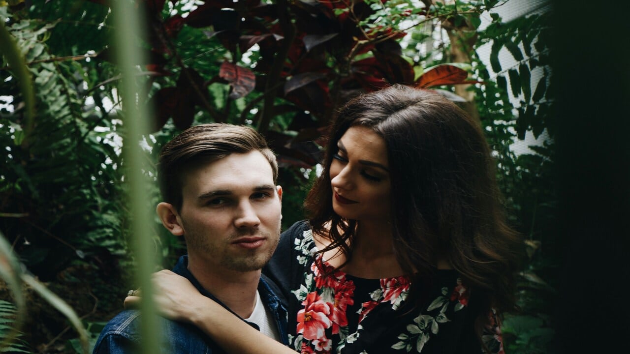 A woman looking at her man