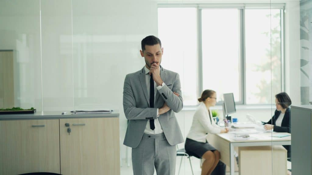 Alt text: searching for words male expression