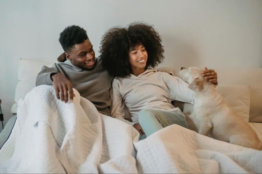 A man and woman having a quality time together