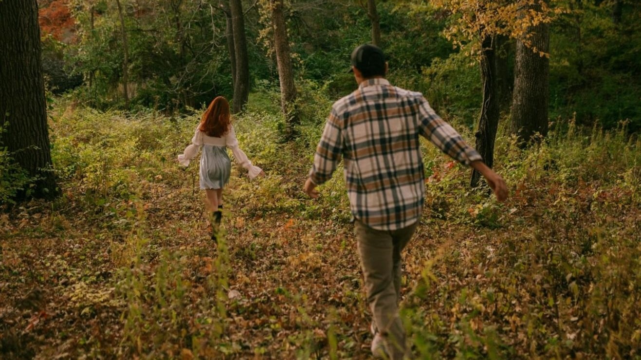 couple walking outdoors