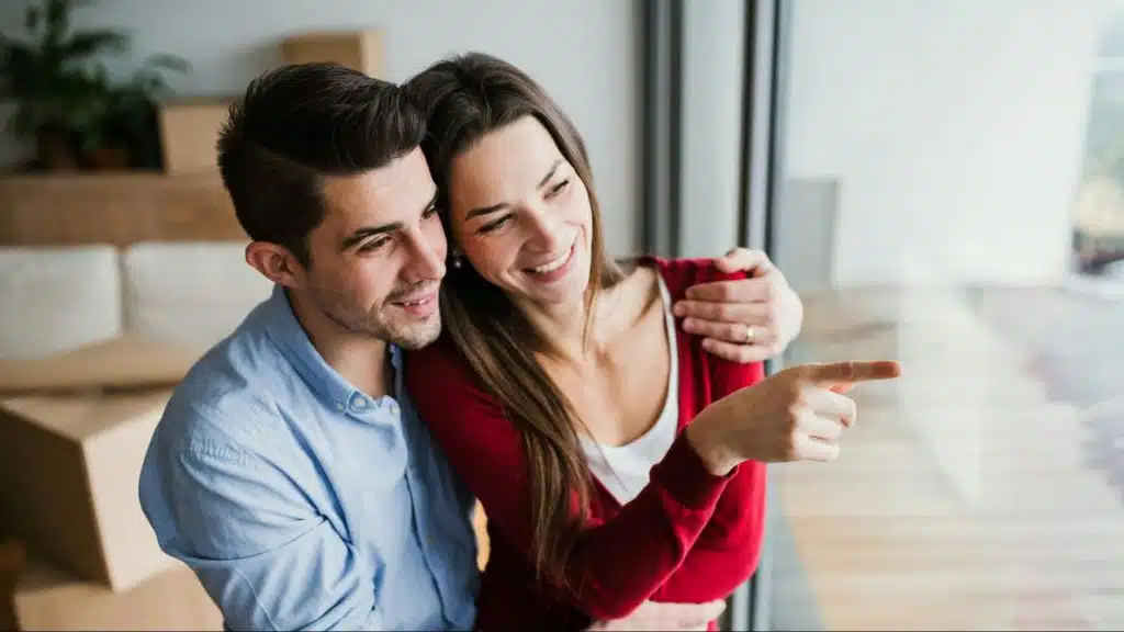 A man and woman planning together 