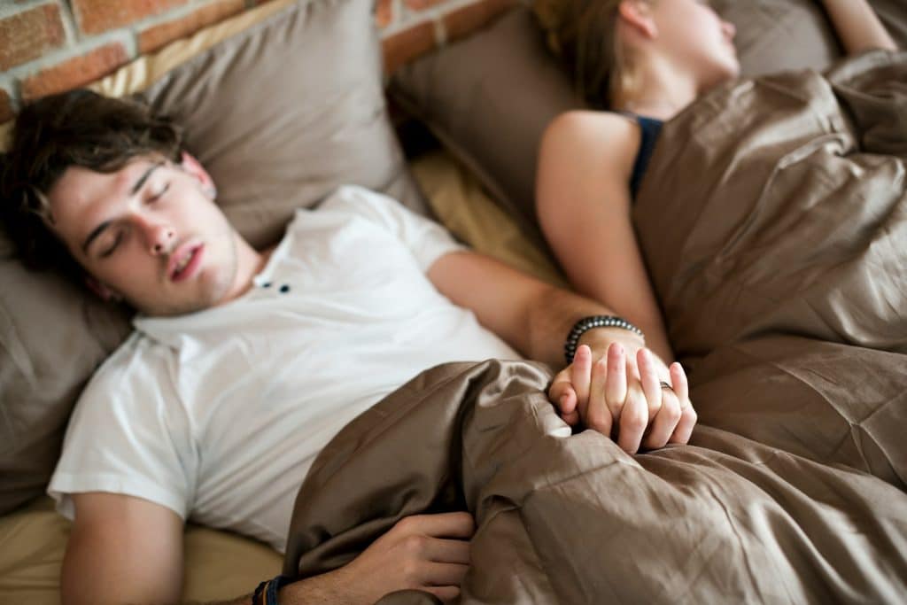 couple sleep space