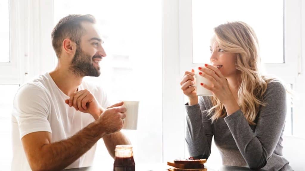 Couple having a warm conversation about their future as a team