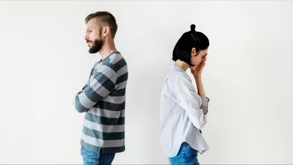 A couple resenting each other