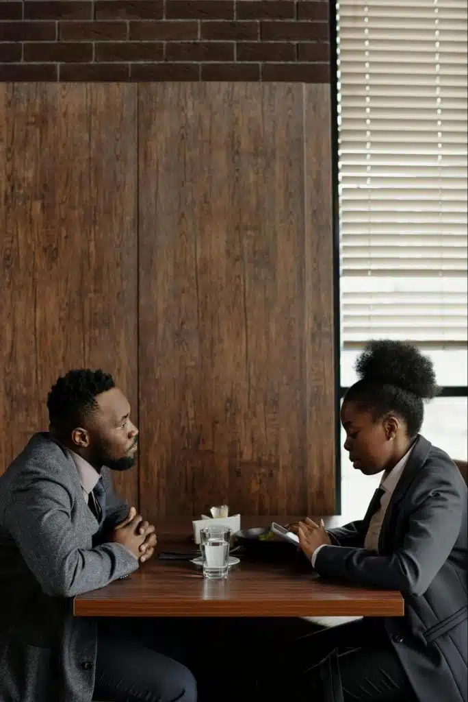 A man avoiding woman’s topic