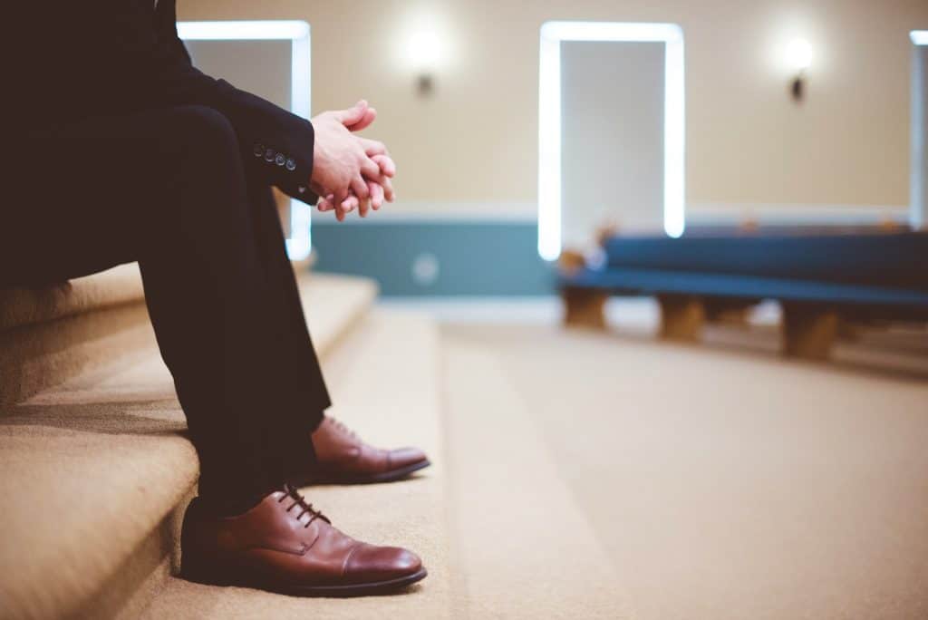 man waiting