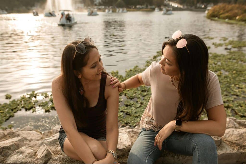 Woman with her friend