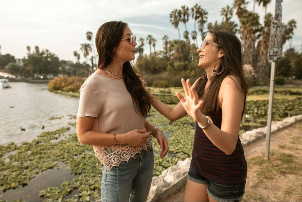 Woman with her friend