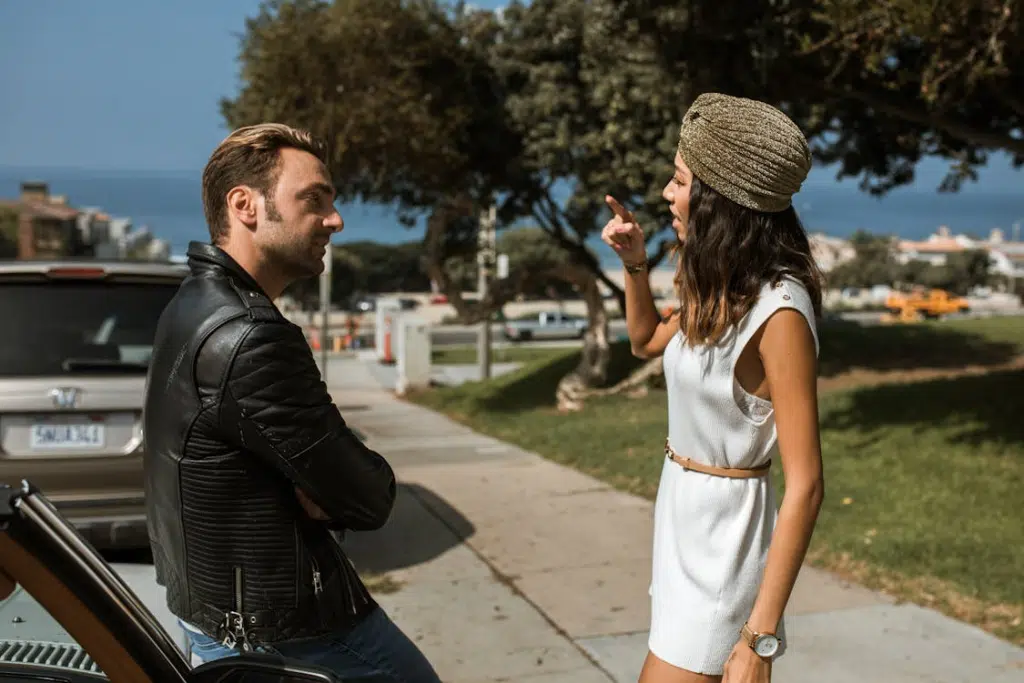 Angry Couple Having a Fight in the Street