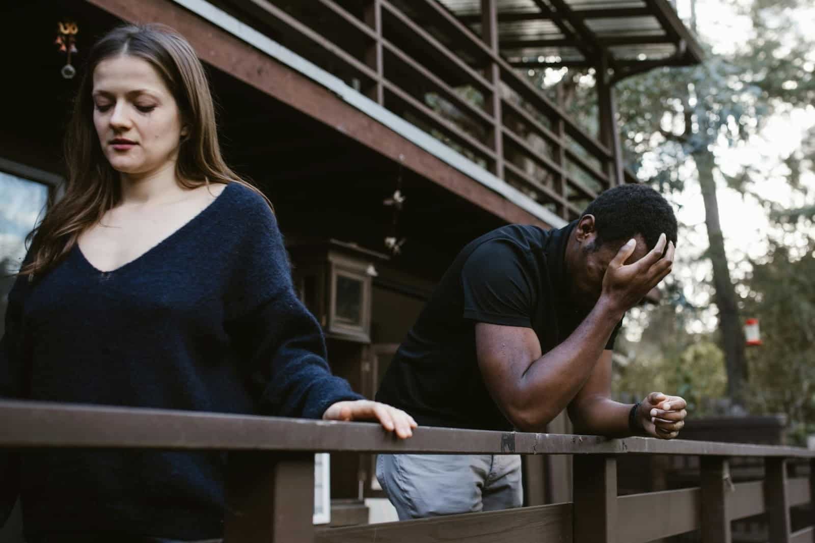 A man and woman having a relationship problem