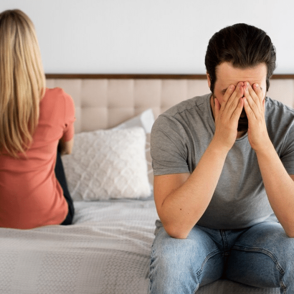 Man having marital conflict with wife