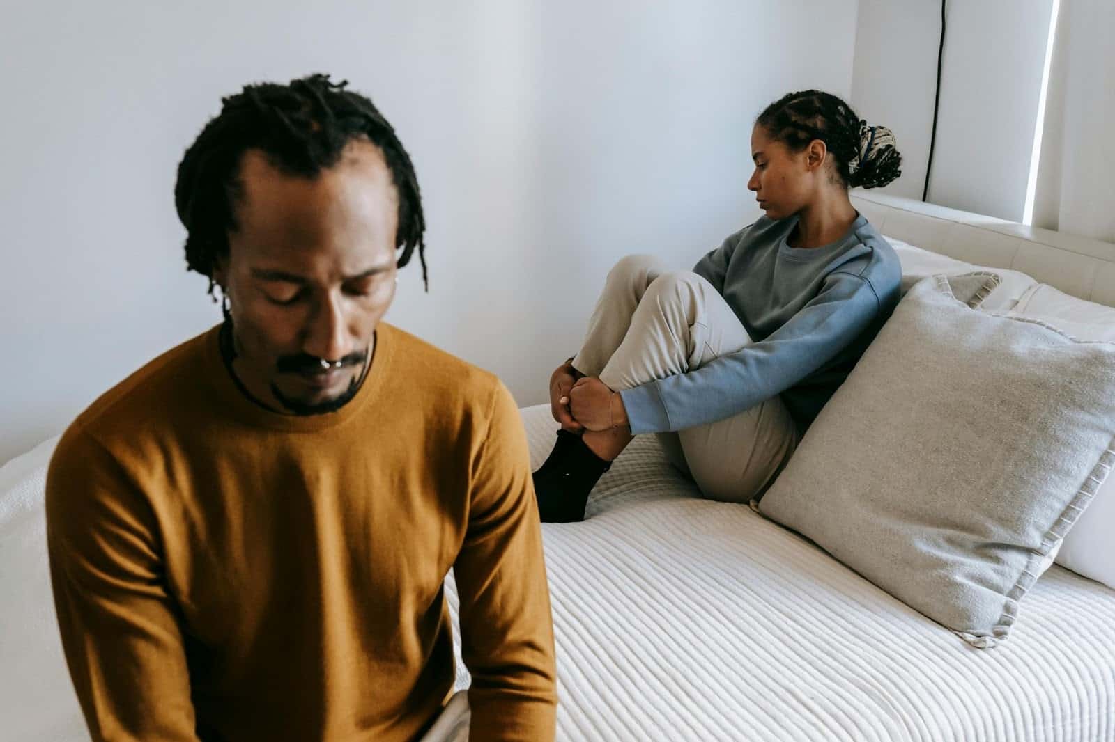 A man and woman having a conflict