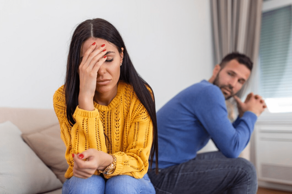 Couple having problems at home