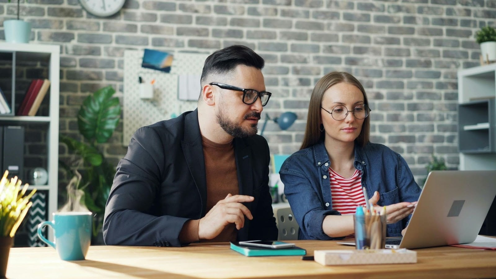 A woman looking irritated with a man