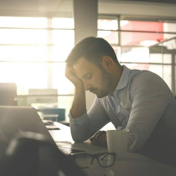 A man looking tired