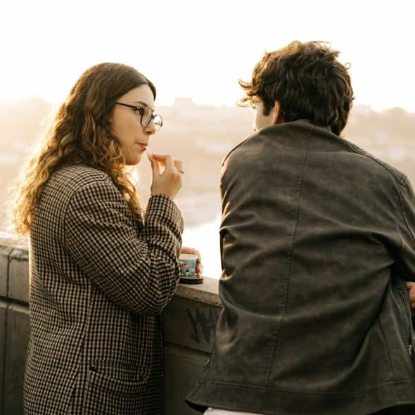 couple talking
