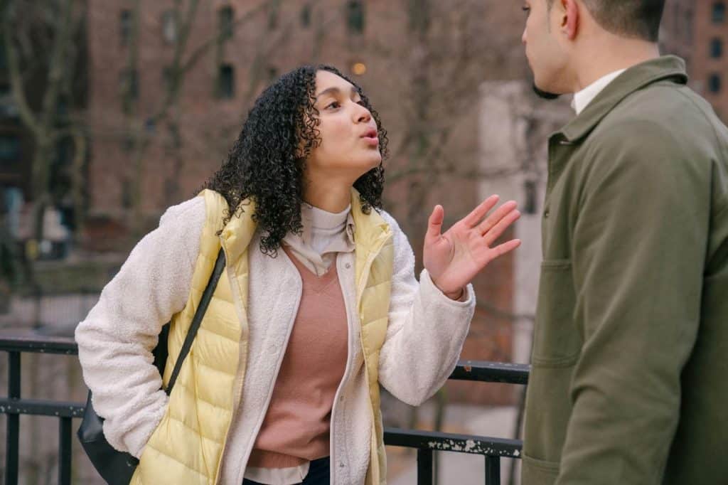 Couple arguing