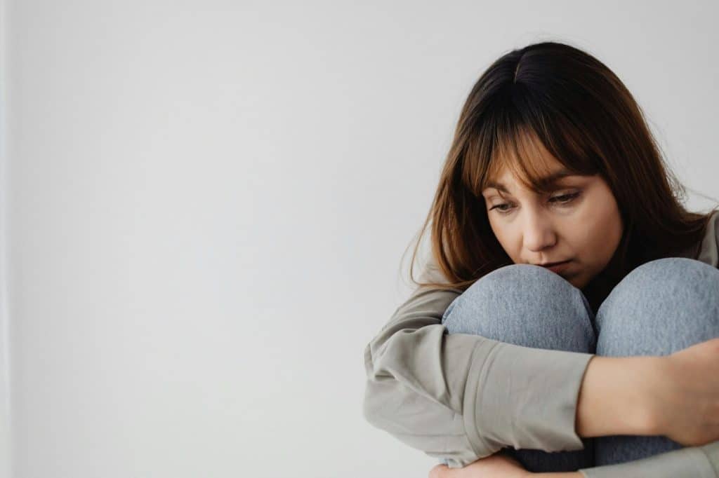 A sad woman