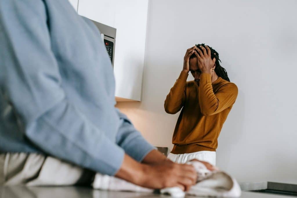 A man looking worried