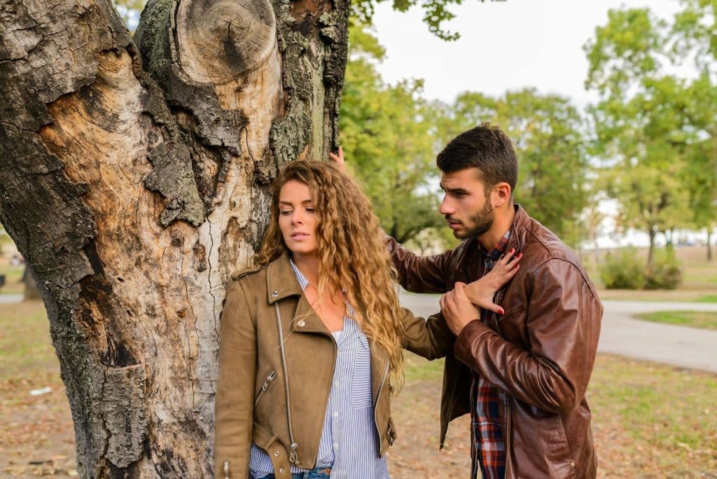 Woman does not want to speak with a man