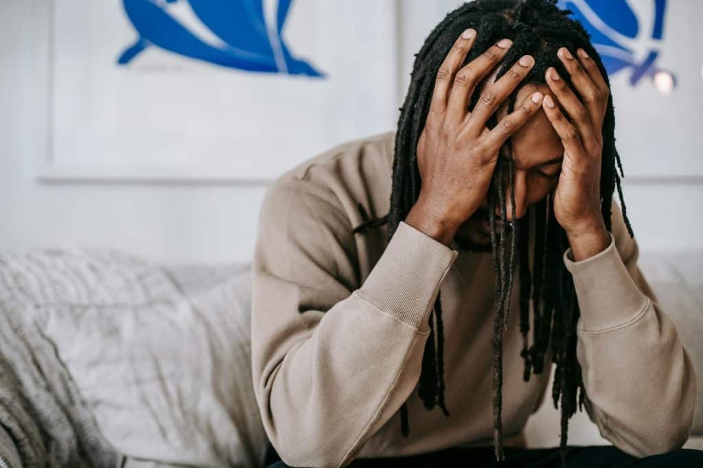 A man frustrated