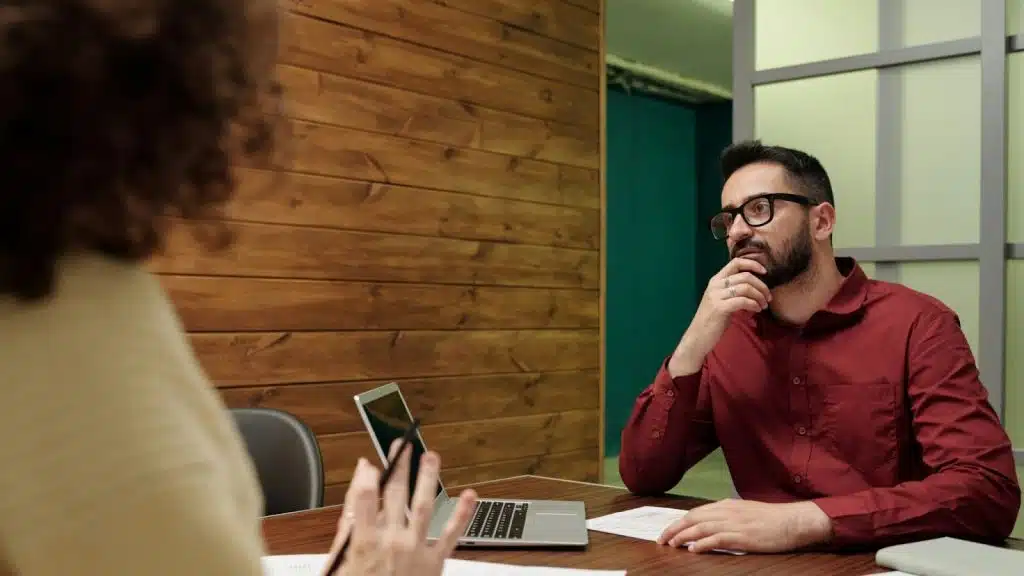 A man not listening to woman