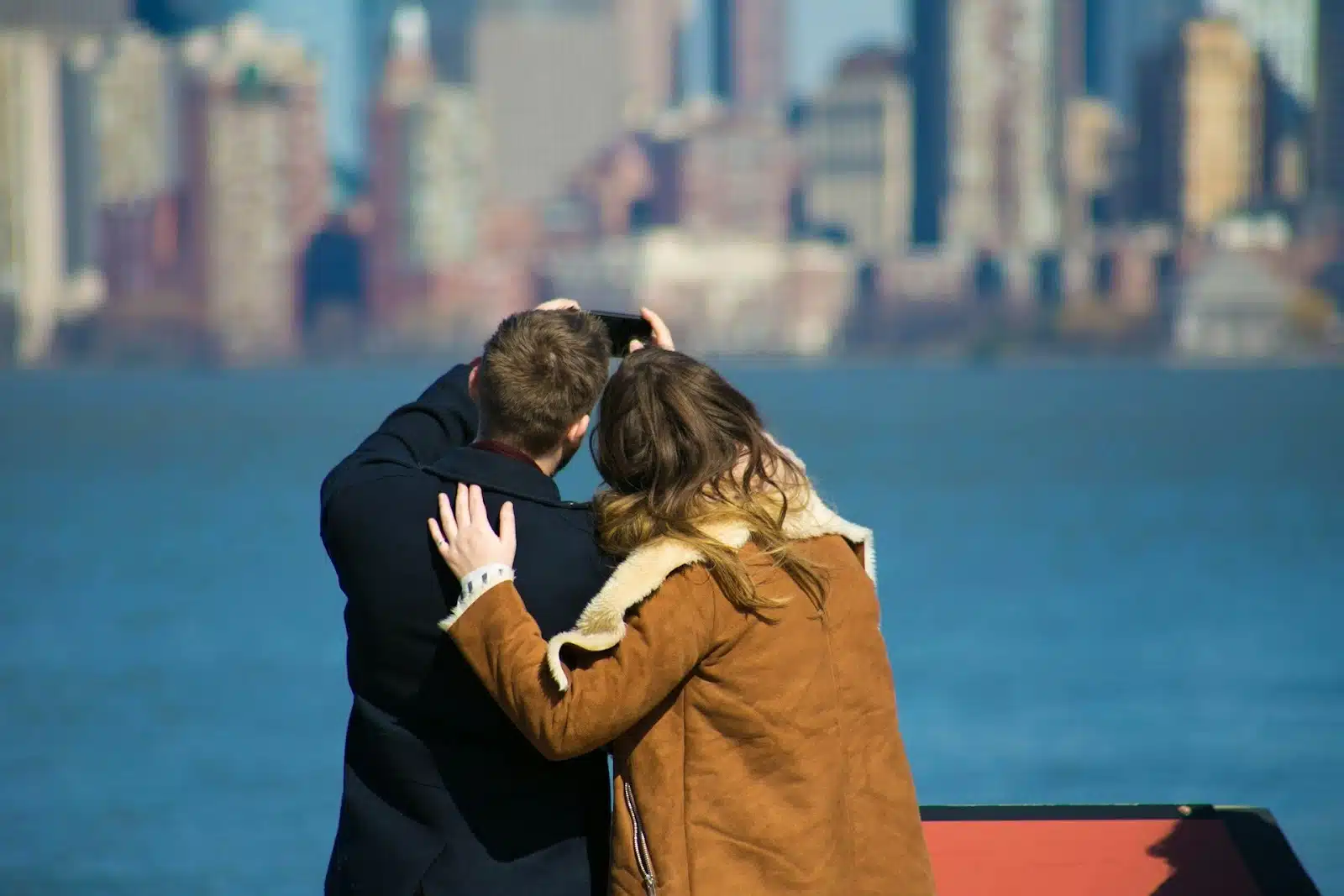 couple comforting moment