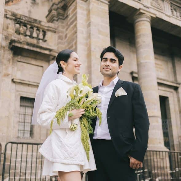 married couple walking