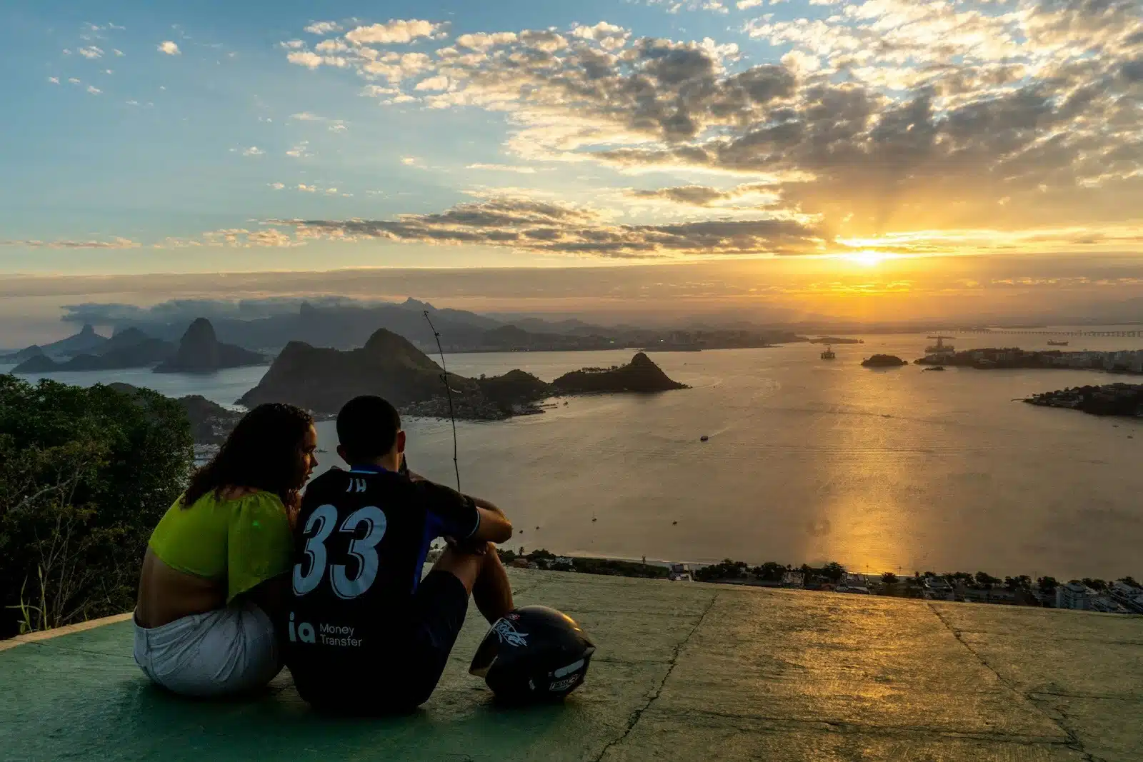 couple looking horizon