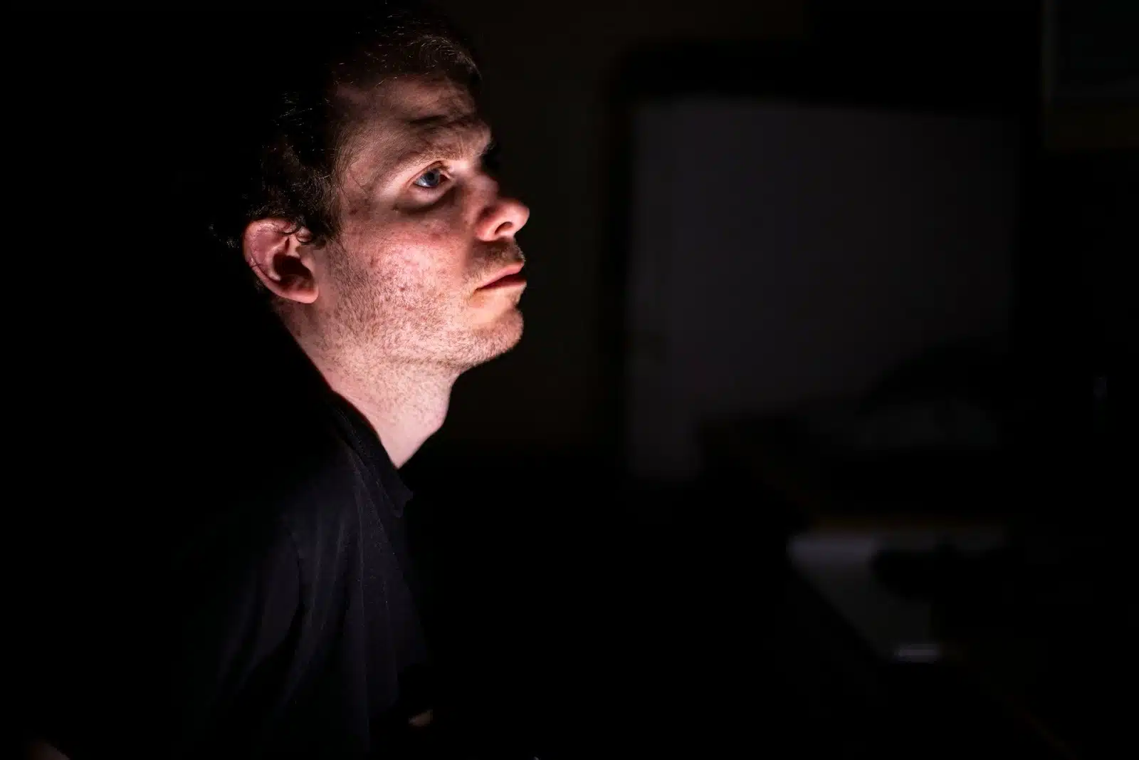 man thoughtful expression
