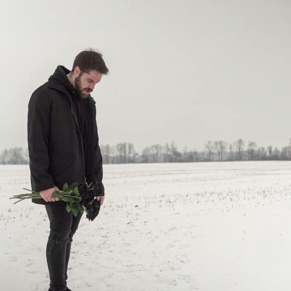 man walking alone
