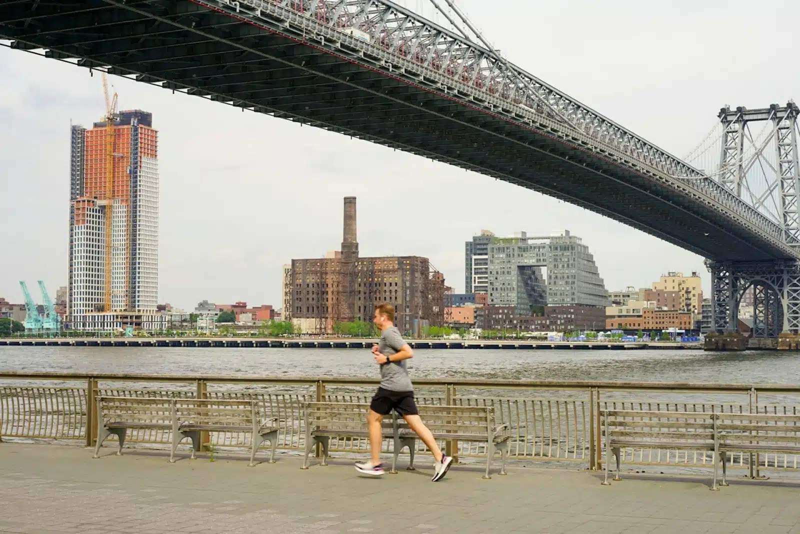 man jogging park