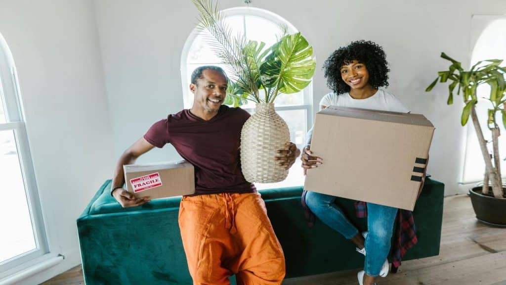 A couple getting ready to move together