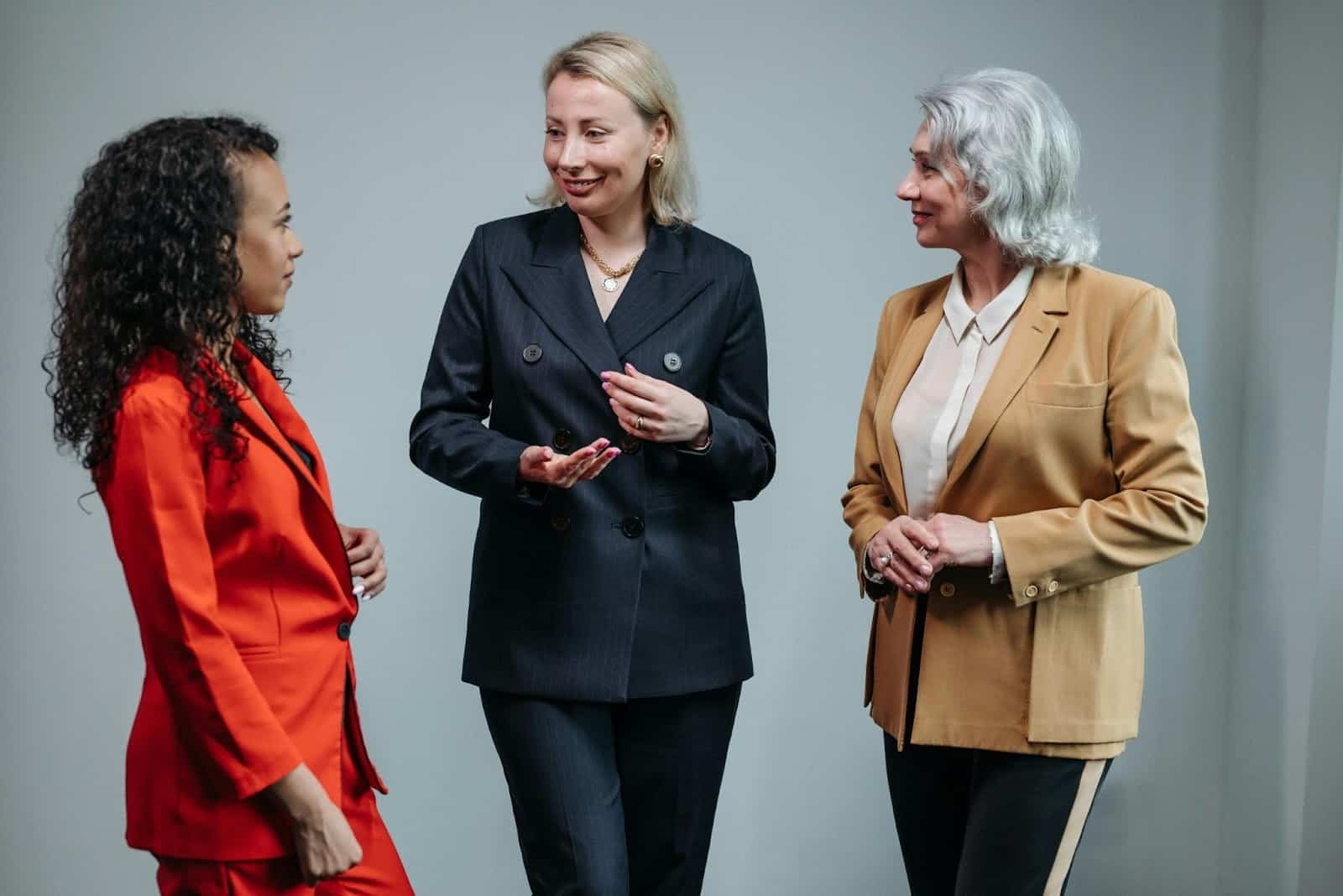 Women having a conversation
