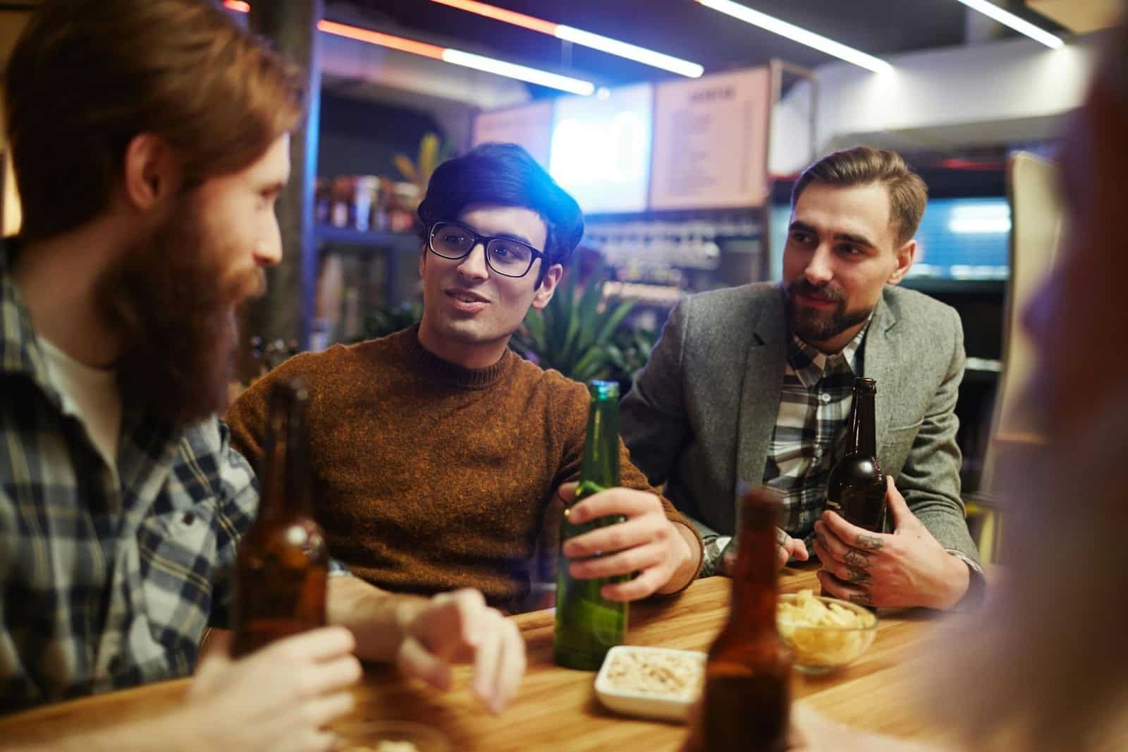 Group of men having a conversation