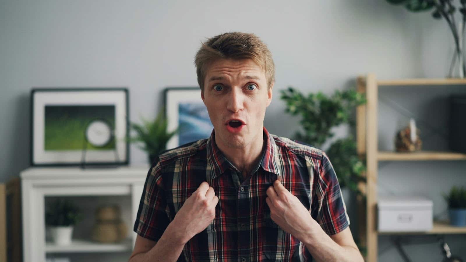 man frustrated expression