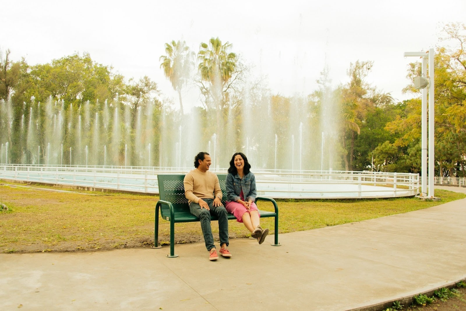 Couple together park